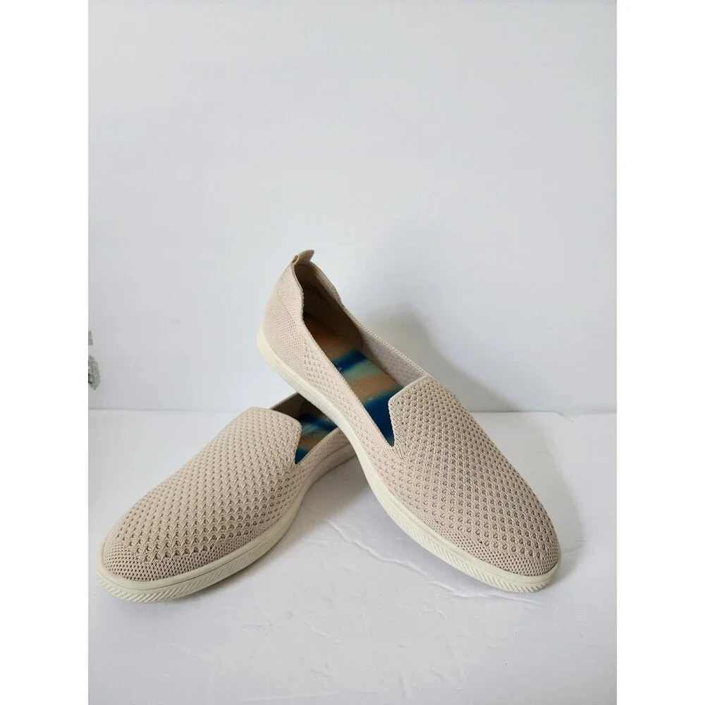 New Vince Camuto Washable Knit Slip-On Shoes Cabreli Bone Off White 7 M